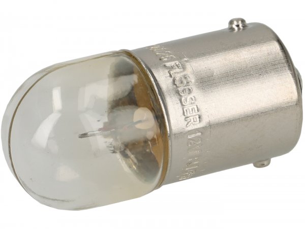 Birne -BA15s (Stifte gerade) - 12V 10W - Weiss