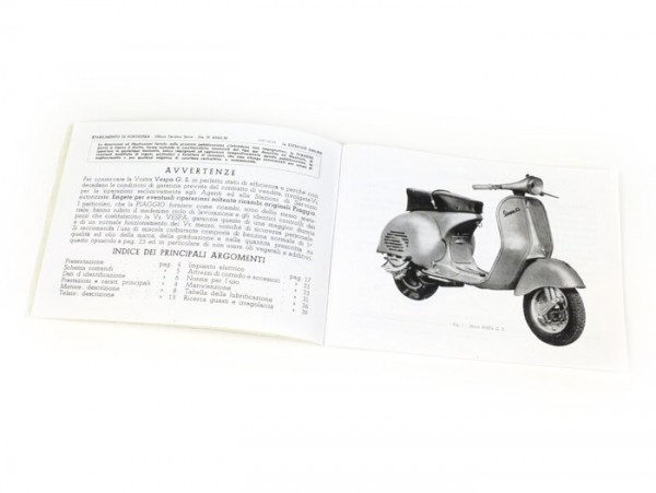 Owner's manual -VESPA- Vespa GS 150 (1955) | Instruction manuals ...