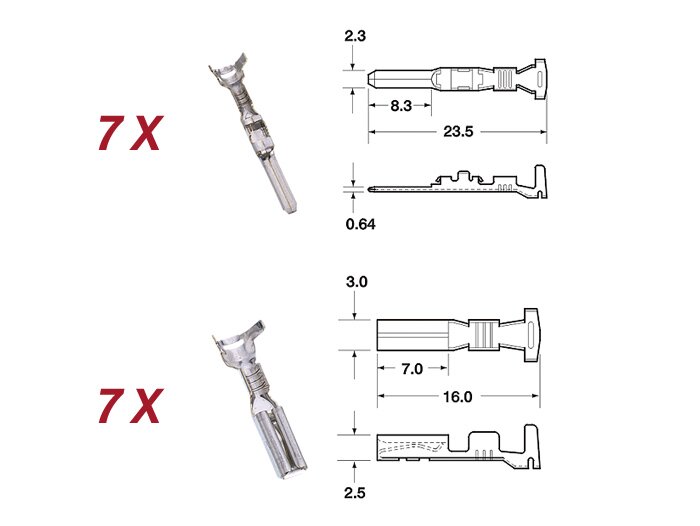 Set connettore per cablaggio impianto elttrico -BGM PRO- serie tipo 090  SMTO MT sealed, Bihr, 6 vie, 0.85-1.25mm², impermeabile-, Materiale  elettrico, Attrezzatura officina