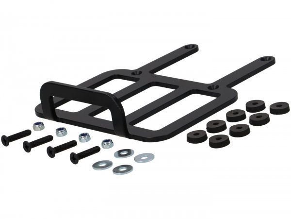 Portaequipajes trasero Sprint Rack para asientos estilo Ancellotti -JOCKEYS BOXENSTOP- Sprint Rack- Lambretta LI (serie 3), LIS, SX, TV (serie 3), DL, GP - negro