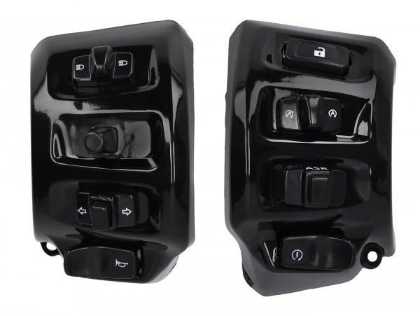 Schaltereinheiten Set -4 CORSA-  Vespa GTS 125-300 RST/Keyless 2023 - schwarz glänzend