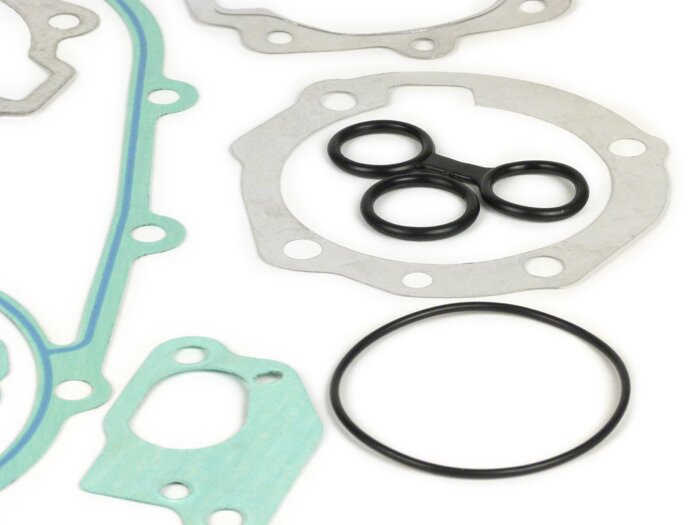 Kit guarnizioni motore -BGM Pro silicone- Vespa Largeframe, PX80, PX125,  PX150,PX200 (tutti i modelli), Rally200, Cosa, Sprint Veloce, incl. O-ring  - con / senza miscelazione automatica, Guarnizioni, Guarnizioni, Motore