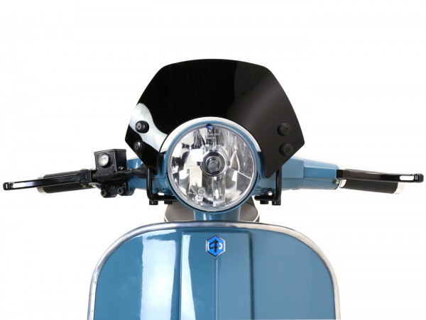 Flyscreen with black brackets -MOTO NOSTRA, w=340mm, h=105mm- Vespa