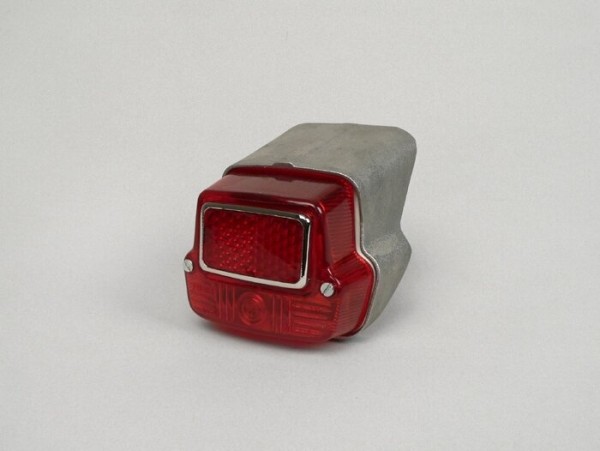 Taillight -PREMIUM- Vespa V50 (till frame V5A1T0122876) - aluminium incl. rubber seal