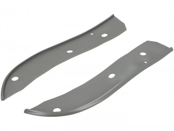 Pair of black mudguard/leg shield rubbers -LAMBRETTA- Lambretta LI (series 3) - grey