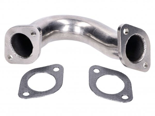 Exhaust manifold -101 OCTANE- unrestricted - for Gilera Runner, Piaggio Hexagon, TPH, SKR, Italjet Dragster 125-180 2T - stainless steel